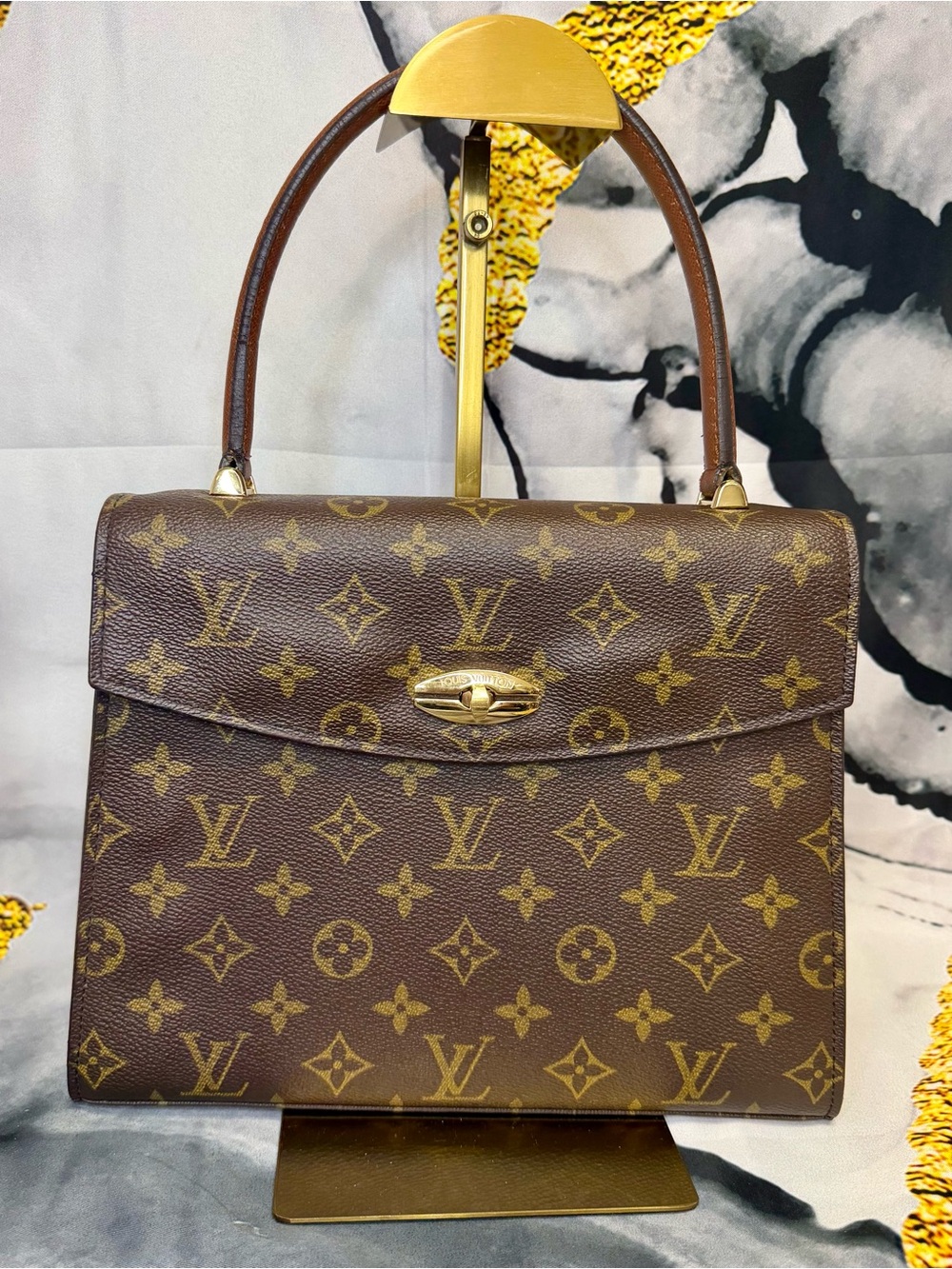 Louis Vuitton Brown Monogram Top-Handle Tote vintage